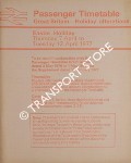 Passenger Timetable, Great Britain Holiday Alterations - Easter Holiday, Thursday 7 April to Tuesday, 12 April 1977 by British Railways